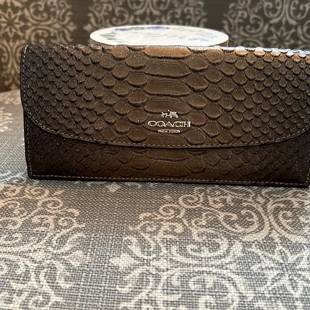 Coach leather slim wallet